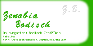 zenobia bodisch business card